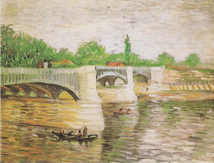 Vincent Van Gogh Die Seine with Pont de la Grande Jatte Sweden oil painting art